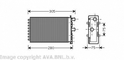 AVA QUALITY COOLING vw6239 -  Теплообменник, отопление салона